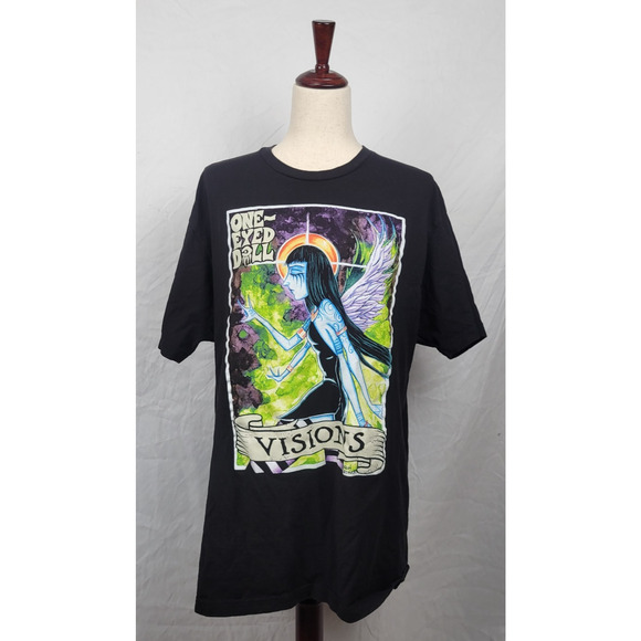 One-Eyed Doll Cotton Extra Large XL Black Graphic Tee - Picture 1 of 5